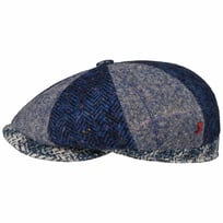 8 Panel Patchwork Flat Cap by Alfonso D�Este - 1109,00 kr