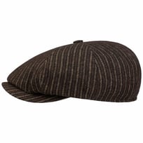 8 Panel Woolen Stripe Flat Cap by Stetson - 1389,00 kr