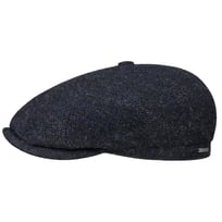 Brooklin Black Herringbone Flat Cap by Stetson - 989,00 kr