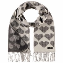 Cashmink Hearts Sjal med Fransar by Fraas - 499,00 kr