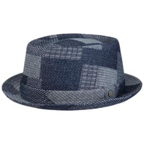 Denim Patchwork Pork Pie Tyghatt by Lierys - 1309,00 kr