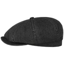 Hatteras Black Denim Flat Cap by Stetson - 989,00 kr