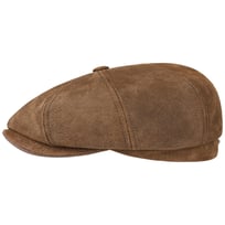 Hatteras Burney L�der Flat Cap by Stetson - 1488,00 kr
