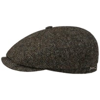 Hatteras Dark Herringbone Flat Cap by Stetson - 1649,00 kr