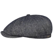 Hatteras Heavy Twotone Twill Flat Cap by Stetson - 1439,00 kr