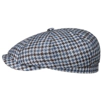 Hatteras Tricolour Houndstooth Flat Cap by Stetson - 1159,00 kr