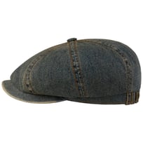 Hatteras Washed Denim Flat Cap by Stetson - 989,00 kr