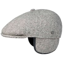 Herringbone Flat Cap med �ronklaffar by Lierys - 829,00 kr