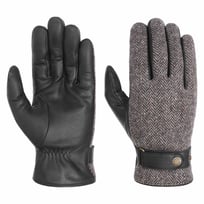 Herringbone Wool L�derhandskar by Stetson - 911,00 kr