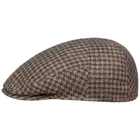 Houndstooth Tweed Driver Flat Cap by Stetson - 1649,00 kr