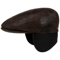 Kent Pigskin Flat Cap med �ronklaffar by Stetson - 1109,00 kr