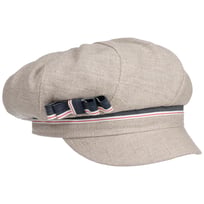 Linne Newsboykeps med Rosett by bedacht - 1189,00 kr