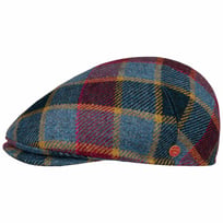 Sidney Big Colour Check Flat Cap by Mayser - 1309,00 kr