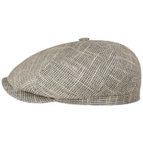 Sustainable Linen Mix 6 Panel Flat Cap by Stetson - 989,00 kr