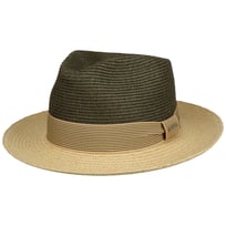 Twotone Toyo Fedora Raffiahatt by Stetson - 989,00 kr